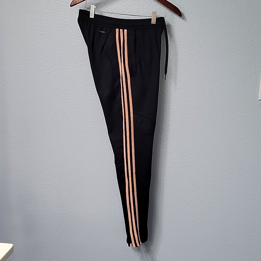 Adidas, black and pink, track pants, size small - Picture 2 of 9